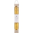 thumbnail image 1 of Premium Decorative Tapers - 12" 2PK - Lemon Zest w/Gold, 1 of 1