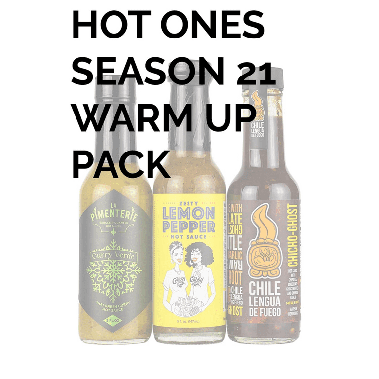 Hot Ones Season 21 Warmup Pack Lineup, Mild Flavor Hot Sauce Hot Ones Season 21 Warmup Pack Lineup, Mild Flavor Hot Sauce