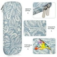 thumbnail image 2 of Estuche para agujas de tejer, organizador de viaje, bolsa de almacenamiento con cremallera para agujas de tejer rectas (hasta 14 pulgadas), accesorios de suministros, azul, 2 of 5