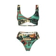 thumbnail image 5 of Honeii Retro Pop Art Collage Print Women’s Bikini Set,Two Piece Swimsuit Bathing Suits,Stylish High Elasticity Swimwear for Beach and Pool, 5 of 7