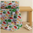 thumbnail image 4 of Soimoi Blue Cotton Poplin Fabric Stripe & Mixed Veggies Vegetable Decor Fabric Printed Yard 42 Inch Wide, 4 of 7