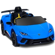 Kids Ride on Electric Car,12V Battery Lamborghini Sian Roadster Motorized Sport Vehicle with Remote Control for Unisex(Blue)