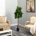thumbnail image 4 of Nearly Natural 64" Fiddle Leaf Artificial Tree (Real Touch), 4 of 4