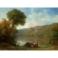 thumbnail image 2 of George Inness 24x19 Gold Ornate Framed and Double Matted Museum Art Print Titled - Lake Asked (1857), 2 of 4