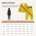 thumbnail image 4 of Salouo Multiplication Table2 Pattern Women's Pajamas Set Long Sleeve Button Down Sleepwear Soft Pj Lounge Sets for women 2 Piece Pjs Set with Long Pants-Medium, 4 of 7