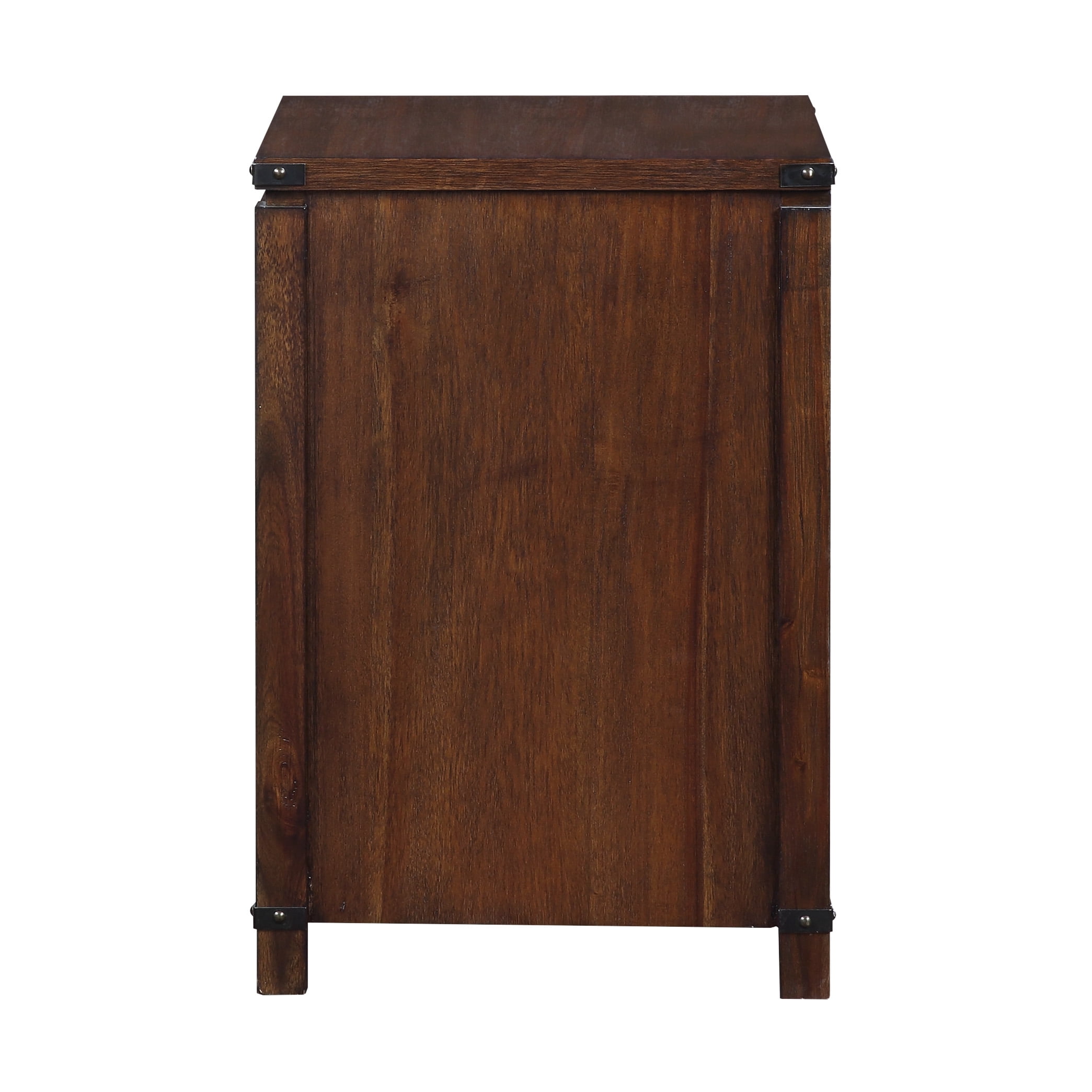 Baton Rouge 2 Drawer File Cabinet in Brushed Walnut Finish in Engineered Wood