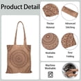 thumbnail image 4 of Mandala Pattern Reusable Shopping Tote Bag - Foldable Grocery Bag with Psychedelic Geometric Design, Large Capacity 16 x 15, Eco-Friendly & Washable, 4 of 5