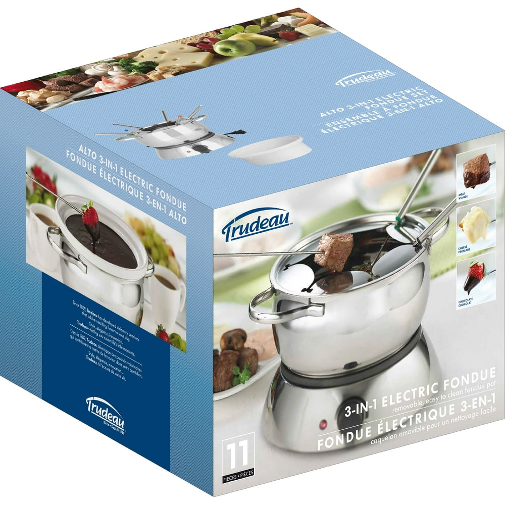 Trudeau Maison Alto 3In1 Electric Fondue SetSilver