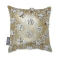 thumbnail image 2 of 11.5" Gold and White Contemporary Glamour Poms Square Throw Pillow, 2 of 5