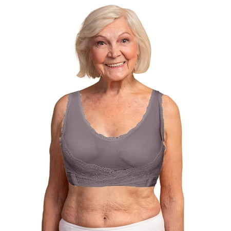 snowsong Bras for Women Bralettes for Women Push Up Bra Comfy Corset Bra Front Alternate Side Buckle Lace Bras Slim And Shape Bra Wireless Bra Seamless Bras Full Coverage Bras Grey 3XL