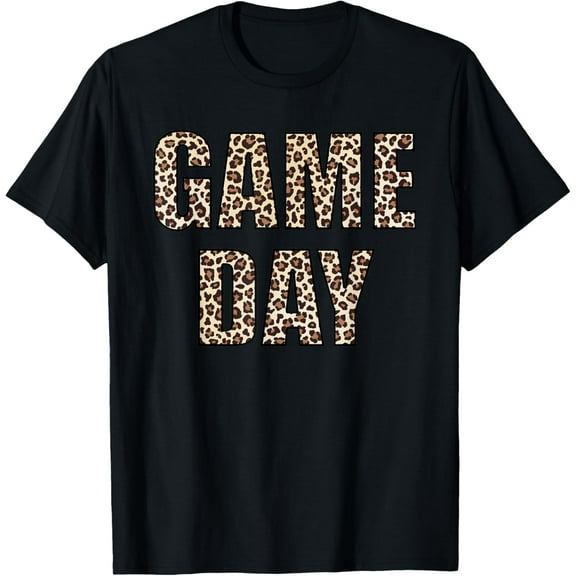 Game Day Leopard Football Fan Big Game T-Shirt