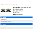 thumbnail image 2 of Brake Pad Set - Compatible with 2012 - 2019 Nissan NV3500 2013 2014 2015 2016 2017 2018, 2 of 2