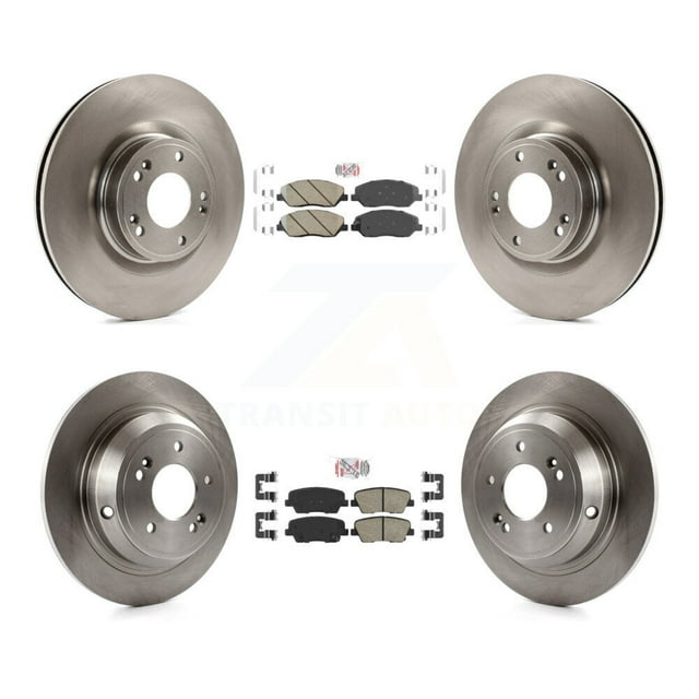 Transit Auto Front Rear Ceramic Pads and Disc Brake Rotors Kit for Car Hyundai Genesis 3.8L K8A-102404