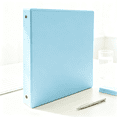 thumbnail image 3 of Plastic Folders 3 Ring Binder, Macaron Color PP Document Organizer with Clear View Cover, Binder for Notebook Storage and Office Work Organization, 3 of 5