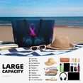 thumbnail image 5 of Naloa Two Human Hands are Holds Pink Ribbon Awareness Large Capacity Beach Bag, Waterproof Sandproof Beach Swim Pool Bag Tote Bag for Women, 5 of 7