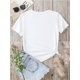 thumbnail image 2 of Flirty Flower & Feather Print Womens T-Shirt - Stylish Short Sleeve Crew Neck for Spring & Summer - Lightweight, Breathable, Fashion-Forward Clothing Tee For Adult, Men, Women, Teen, Teenager, Adoles, 2 of 7