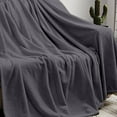 thumbnail image 5 of Btomtd 80"x90" Fleece Throw Blanket Flannel Plush Blanket Thick Small Blanket Warming Blanket for Household and Office Nap Use Soft Blanket, Dark Gray-L, 5 of 6
