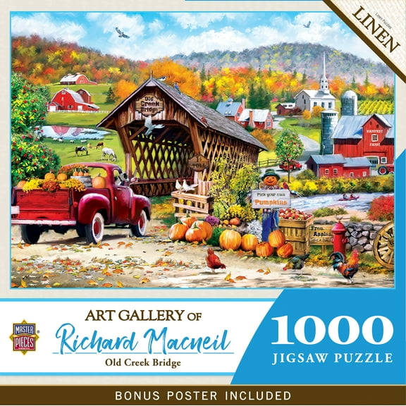 MasterPieces 1000 Piece Jigsaw Puzzle - Old Creek Bridge - 19.25"x26.75"