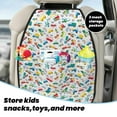thumbnail image 5 of Fuzoiu Transport1 Print 2 Pack Kick Mat Back Seat Protector With 3 Storage Pockets, Universal Car Seat Back Organizer For Kids Pets, Waterproof Backseat Protector For Most Car, 5 of 8