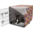 thumbnail image 5 of Floral Dog Crate Cover, Vibrant Spring Theme of Happy Hearts Blossoms and Leaves Seasonal Outdoor Print, Easy to Use Pet Kennel Cover Small Dogs Puppies Kittens, 7 Sizes, Multicolor, by Ambesonne, 5 of 7