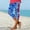 008 Blue, variant on Hvot&aat 4th of July Capri Leggings for Women Plus Size Knee Length Beach Pants Soft Workout Tights Pants