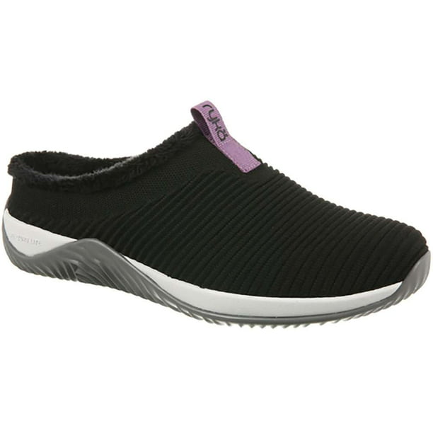 Womens Ryka Echo Mule Shoe Size: 7.5 Black Slip Ons - Walmart.com