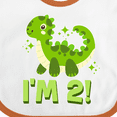 thumbnail image 4 of Inktastic 2nd Birthday Dinosaur 2 Year Old Boys or Girls Baby Bib, 4 of 4