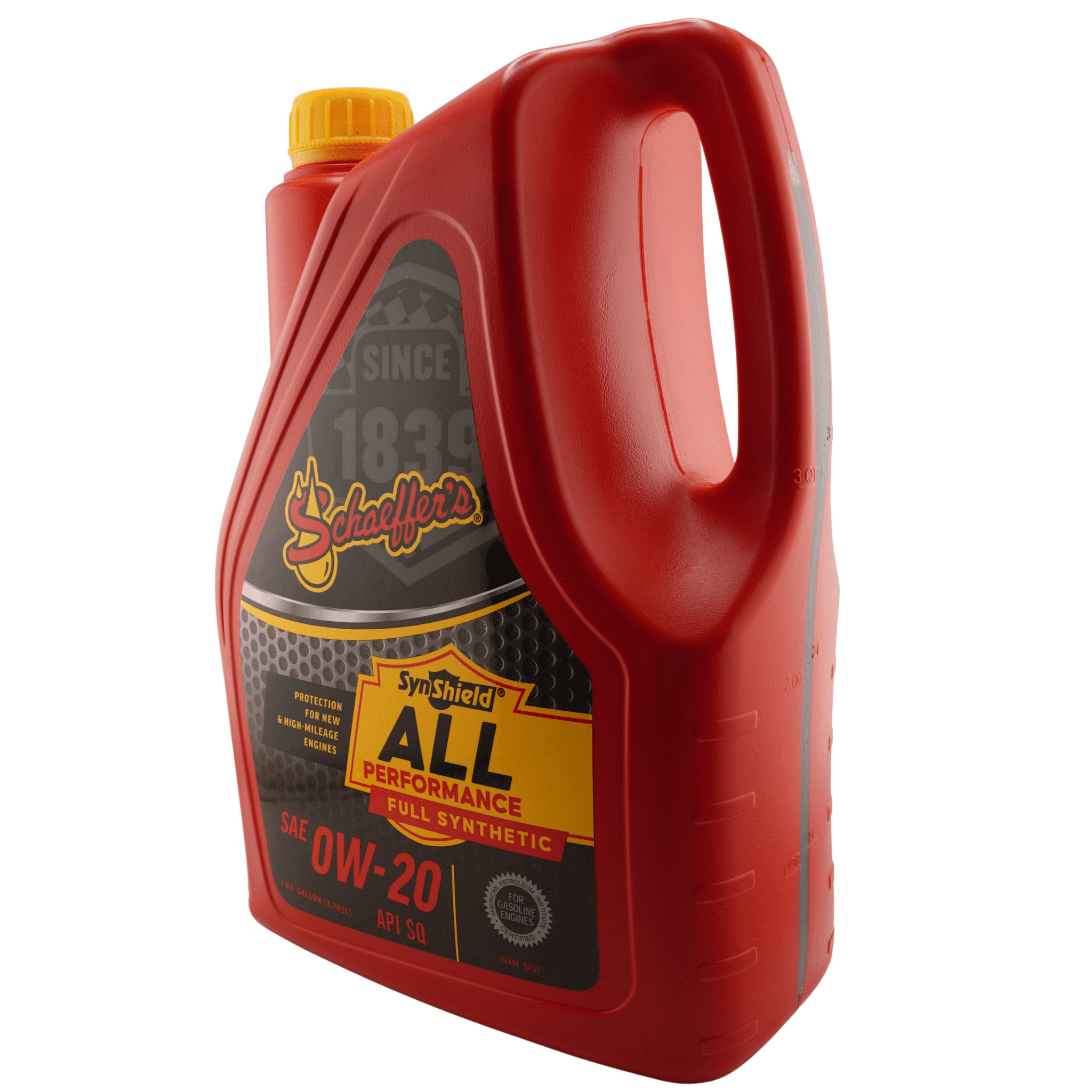 Schaeffer's 6020-006 SynShield All Performance Full Synthetic 0W-20 Engine Oil, 1 Gallon
