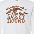 thumbnail image 4 of Inktastic Life is Better with a Basset Hound Long Sleeve T-Shirt, 4 of 5