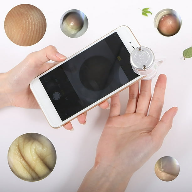 Microscopio de Juguete XWSHYW Teléfono Móvil 30 Veces con Luz LED