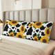 thumbnail image 2 of Balery Cute Cow Print Sunflower D Funda Protectora para Almohada Corporal de Algodón Hipoalergénico con Cierre(55 x 21 pulgadas), Almohadas No Incluidas, 2 of 7