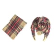 thumbnail image 4 of Women's Scarf Winter Thick Warm Super Soft Luxurious Feel Knit Large Plaid Scarf Unisex for Men and Women Oversized Wrap and Shawl White, 4 of 7