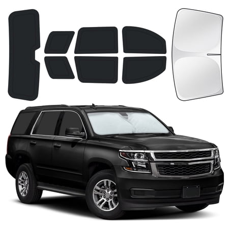 Condition photo showing Good Condition for 8pcs full car window shades for chevrolet tahoe 2015-2020 custom-fit privacy shades for front side & rear windows heat-blocking window covers for camping travel & daily use