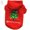 thumbnail image 3 of GustaveDesign Christmas Dog Coat Cute Pet Puppy Jacket Hoodie Thick Warm Dog Sweater Soft Cotton Pullover Dog clothing for Small Medium Dogs "Christmas Tree,L", 3 of 7
