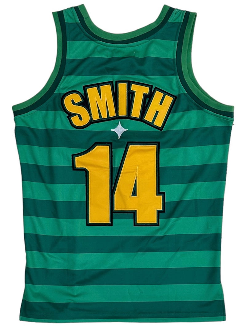 The Fresh Prince of Bell Air Will Smith Men's Headgear Classics Basketball Jersey (Small, Green (Striped))