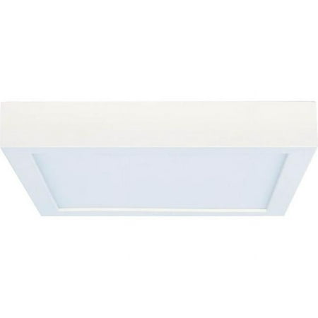 

Bulbrite Single LED 7 Square Flush Mount Fixture 60W Equivalent 2700K/Warm White White Finish