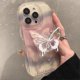 thumbnail image 2 of Butterfly Phone Case for iPhone 15, Cute Korea Clear Pink Gradient 3D Butterfly Phone Cover with Butterfly Hold Stand for Women Girls, 2 of 4