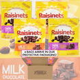 thumbnail image 2 of Raisinets Chocolate Covered Raisin 4 Bag Variety Pack - 2 Each of Milk and Dark Chocolate - Individually Sealed 8 oz Bags of Gluten-Free Chocolate Covered Raisins in Cornershop Confections Pack, 2 of 4