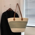 thumbnail image 6 of Kukuzhu Straw Beach Bag, Summer Woven Tote Bag Shoulder Handbag Straw Purses and Handbags for Women Vacation, 6 of 7