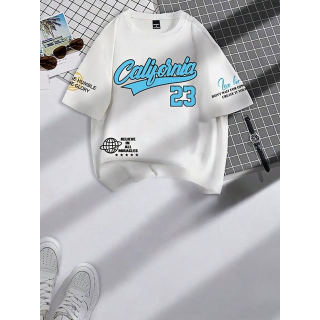 Camiseta deportiva informal de verano con estampado 3D de hip-hop, manga corta y cuello redondo