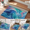 thumbnail image 6 of Blue Pink Ombre 2'x3' Washable Rug, Modern Abstract Art Non-Slip Soft Doormat Area Rugs for Entrance Bathroom Bedsides, StainResistant Carpet for Kitchen Bedroom, Entryway Floor Mat, 6 of 9