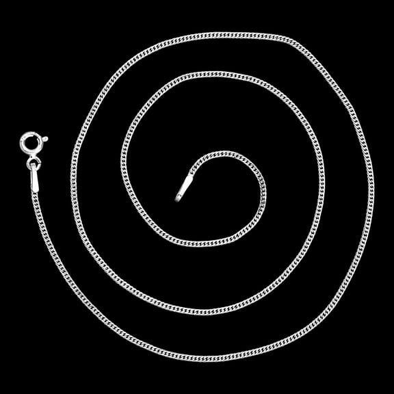 18 inch Curb Style Chain 925 Sterling Silver Jewelry DGC1038