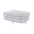 thumbnail image 2 of RRJ 304 Stainless Steel Dehydration Rack For Air Fryer, Stackable 3-Tier Drying Rack With Elevated Corners And Clips, Accessory For Jerky Herbs Fruits Vegetables, Dehydrator Rack For Kitchen Cooking, 2 of 3