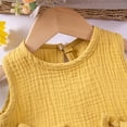 thumbnail image 4 of CAUYDY Baby Girls Toddler Summer Outfit Short Sleeve T-shirt Elastic Waist Shorts 2 Piece Short Set Summer Pjs For 18-24 Months 2t 3t 4t 5t Summer Pjs Kids (Sizes 6-9 Months,F02-Yellow), 4 of 9