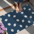 thumbnail image 4 of Football Outline Blue Pattern Washable Non Slip Indoor Door Mat, Decorative Entry Rug for Entrance, Bedroom, Kitchen, Bathroom, 20"x32", 4 of 6