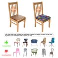 thumbnail image 5 of Colorful Tropical Leaf Pattern Seat Covers for Dining Room Chairs Set Of 4,Stretch Printed Washable Chair Seat Cover with Elastic Ties and Button,Removable Waterproof Couch Cushion Covers, 5 of 6