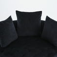 thumbnail image 4 of 40.6 In. Width Black Velvet Chair - Foam Filled For Cozy Living Space Stylish Room, 4 of 6