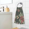 thumbnail image 3 of Yayeee 100% Cotton Hand Towels for Bathroom 16" x 28" Soft Absorbent Kitchen Towel, Green Christmas Holly, 3 of 7
