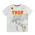 thumbnail image 2 of Marvel Avengers Thor Toddler Boys Graphic T-Shirt Mesh Shorts Set Gray/Black 2T, 2 of 5