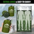 thumbnail image 2 of 2 count XL  Sleeping Bag 94.5" x 49.2"   Sleeping Bag with Whistle Carabiner Portable Thermal Bivy Sack  Blankets for Camping Hiking Outdoor, 2 of 6